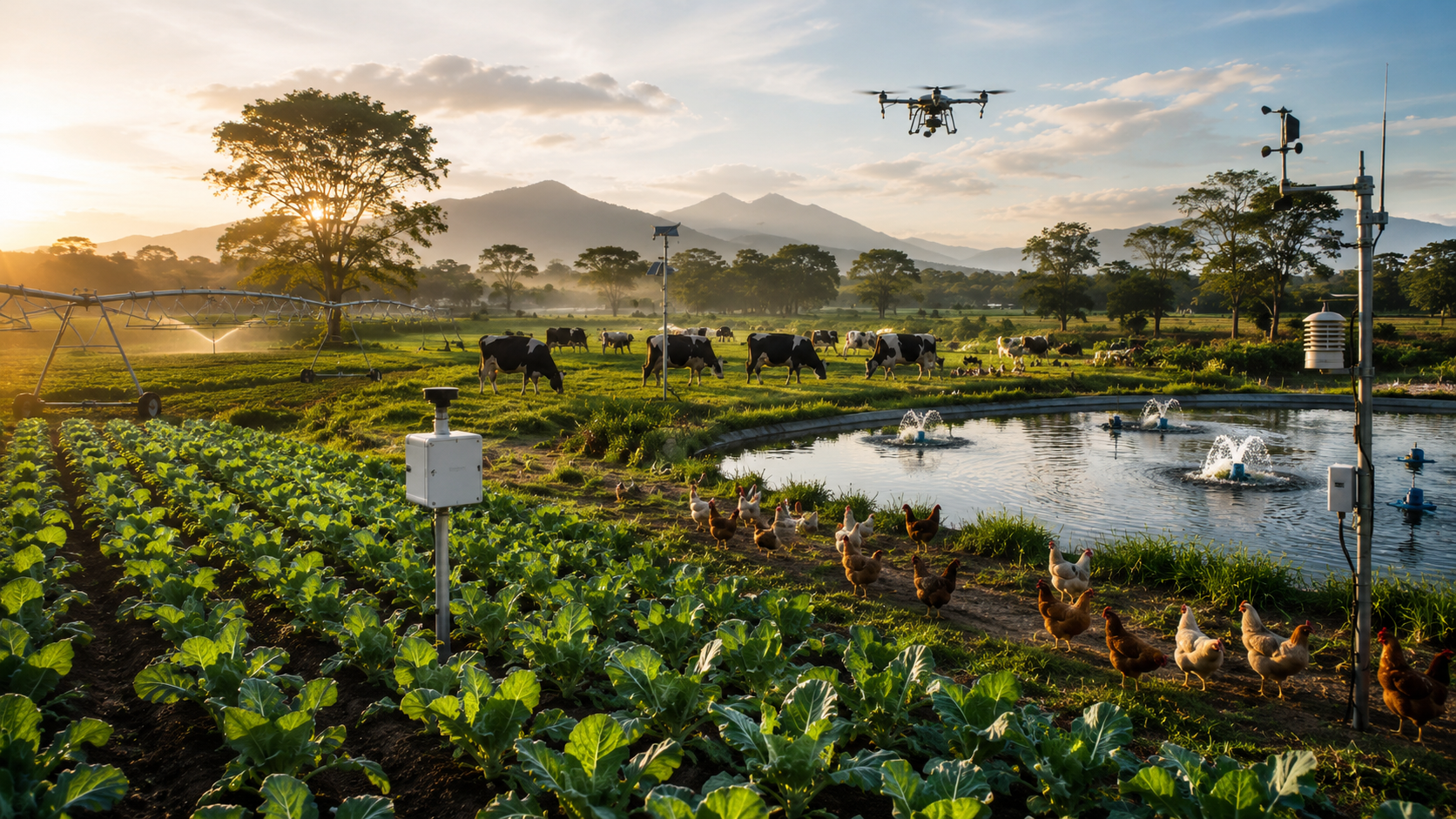 Integrated modern mixed farming operation